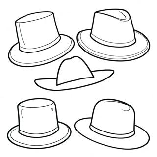 Hats Coloring Page 7411-6268