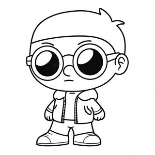 Gangsta Stewie Coloring Pages