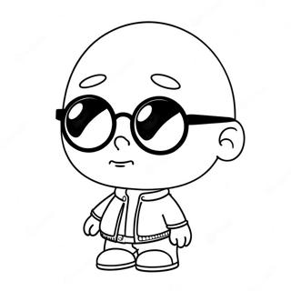 Cool Gangsta Stewie With Sunglasses Coloring Page 74133-59535