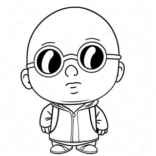 Cool Gangsta Stewie With Sunglasses Coloring Page 74133-59536