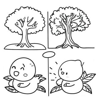 Four Seasons Nature Coloring Page 74142-59542