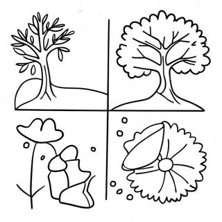 Four Seasons Nature Coloring Page 74142-59544