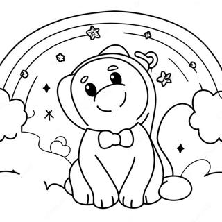 Pink Rainbow Friends Coloring Page 74152-59550