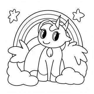 Pink Rainbow Friends Coloring Page 74152-59551