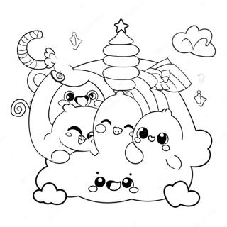 Cute Pink Rainbow Friends Coloring Page 74153-59556