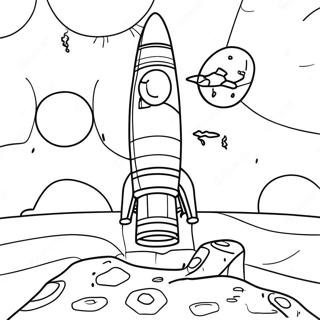 Apollo 11 Rocket Launch Coloring Page 74182-59574