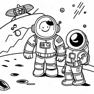 Astronauts On The Moon Coloring Page 74183-59577