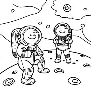 Astronauts On The Moon Coloring Page 74183-59578