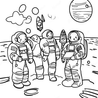 Astronauts On The Moon Coloring Page 74183-59579