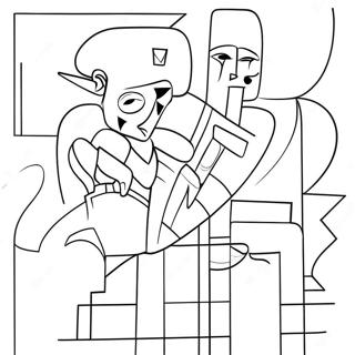 Cubism Coloring Page 74192-59582