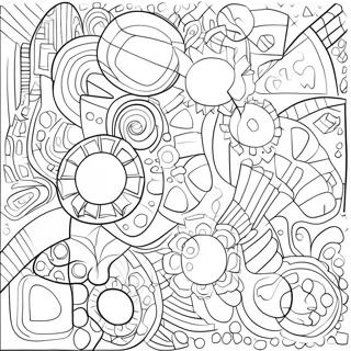 Abstract Cubism Shapes Coloring Page 74193-59585