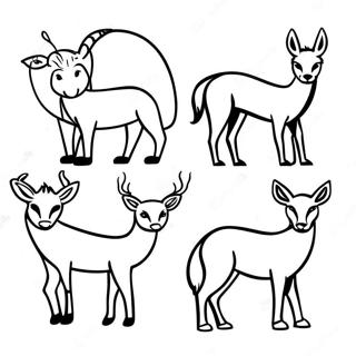 Minimalistic Animal Silhouettes Coloring Page 74203-59594