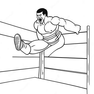 Wwe Wrestler Jumping On Opponent Coloring Page 74213-42986