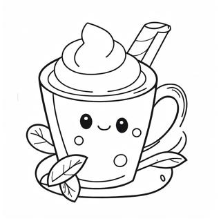 Cute Hot Chocolate Coloring Pages