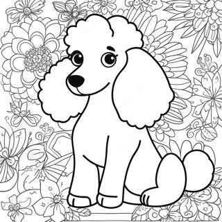 Poodle Coloring Page 7431-6096