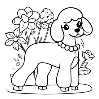 Poodle Coloring Page 7431-6282