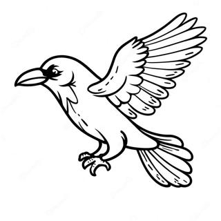 Majestic Raven In Flight Coloring Page 7442-6295