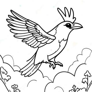 Majestic Raven In Flight Coloring Page 7442 6296