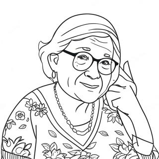 Best Grandma Coloring Page 7491-6327