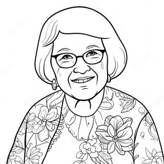 Best Grandma Coloring Page 7491-6328