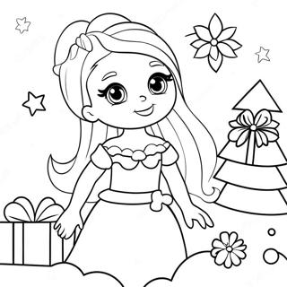 Barbie Christmas Coloring Pages