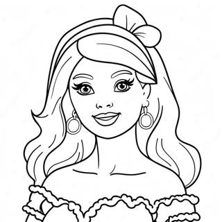 Barbie Christmas Coloring Page 7501-6339