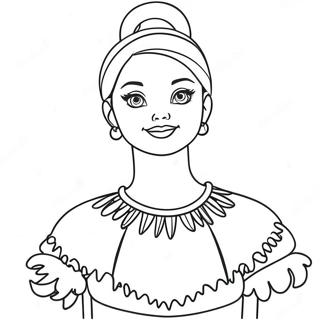 Barbie Christmas Coloring Page 7501-6340