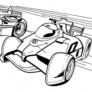 F1 Racing Car Coloring Page 7531-6362