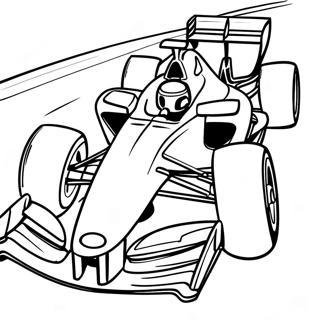 F1 Racing Car Coloring Page 7531-6363