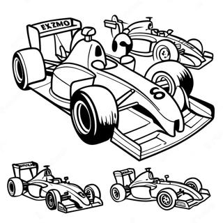 F1 Racing Car Coloring Page 7531-6364