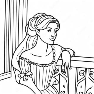 Juliet In Her Balcony Coloring Page 7552-6382