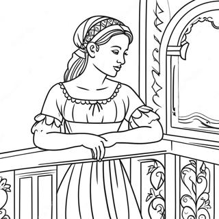 Juliet In Her Balcony Coloring Page 7552-6384