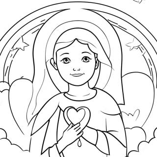 Religious Valentine Coloring Pages