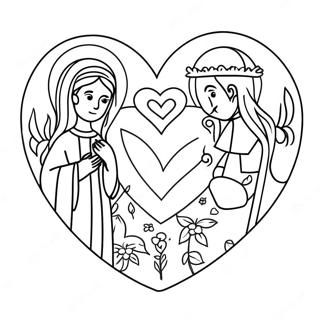 Religious Valentine Coloring Page 7571-6392