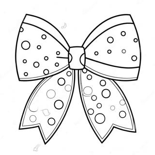 Cute Bow With Polka Dots Coloring Page 7582-6401