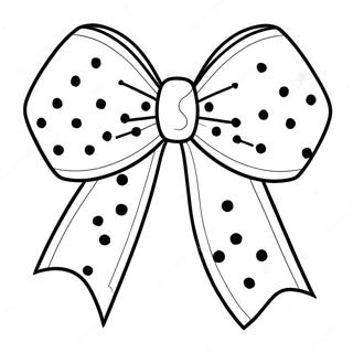 Cute Bow With Polka Dots Coloring Page 7582-6403