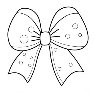 Cute Bow With Polka Dots Coloring Page 7582-6404