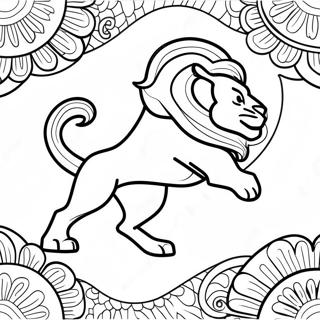 Detroit Lions Logo Coloring Page 7591-6410