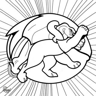 Detroit Lions Logo Coloring Page 7591-6411