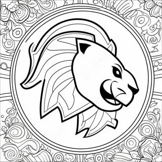 Detroit Lions Logo Coloring Page 7591-6412