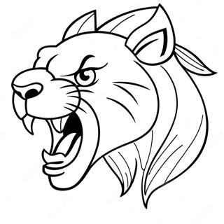 Detroit Lions Mascot Roaring Coloring Page 7592-6413