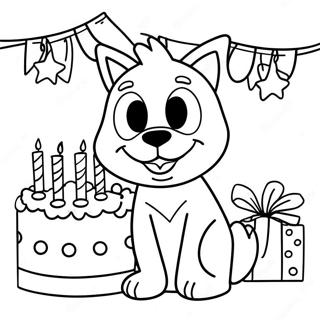 Bluey Birthday Coloring Pages