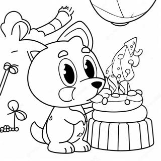 Bluey Birthday Celebration Coloring Page 7611-6426