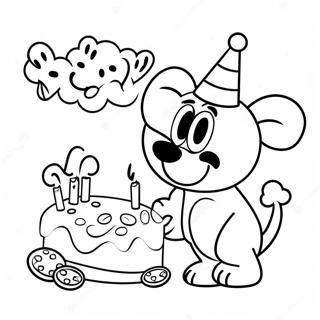 Bluey And Bingo Birthday Party Coloring Page 7612-6430