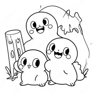 Spooky Pokemon Ghosts Coloring Page 7642-6453