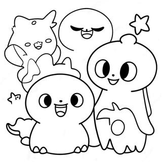 Spooky Pokemon Ghosts Coloring Page 7642-6455