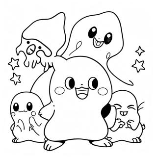 Spooky Pokemon Ghosts Coloring Page 7642-6456