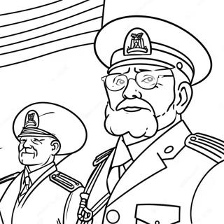 Patriotic Veterans Coloring Page 7652-6464