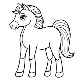 Baby Horse Coloring Page 7661-6466