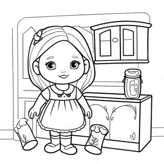 Gabby Dollhouse Coloring Page 7671-6474